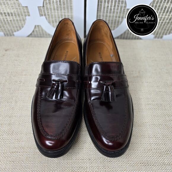 Bostonian NWOT Men's Burgundy Kinnon Step Leather Tassel Loafer Size 8M - Picture 2 of 15